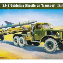 00204 | Trumpeter 1/35 SA-2 Guideline Missile W/ Transport Trailer & Truck Scaled Plastic Model Kit