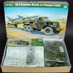 00204 | Trumpeter 1/35 SA-2 Guideline Missile W/ Transport Trailer & Truck Scaled Plastic Model Kit -Trumpeter Sales Shop TRU 00204 53 1200x800 1