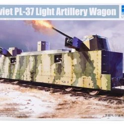 00222 | Trumpeter 1/35 Soviet PL-37 Light Artillery Wagon Armoured Train Scaled Plastic Model Kit