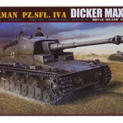 00348 | Trumpeter 1/35 German PZ.SFL.IVA Dicker Max Self-Propelled Gun Scaled Plastic Model Kit