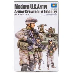 00424 | Trumpeter 1/35 Modern U.S. Army Armor Crewman & Infantry Scaled Plastic Model Kit