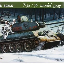 00905 | Trumpeter 1/16 Soviet 1942 T-34/76 Model Tank Scaled Plastic Model Kit