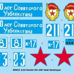 00915 | Trumpeter 1/16 Soviet SU-100 Tank Destroyer Scaled Plastic Model Kit -Trumpeter Sales Shop TRU 00915 56 1200x800 1