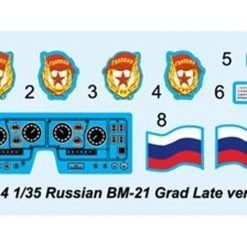 01014 | Trumpeter 1/35 Russian BM-21 Grad Multiple Rocket Launcher Truck (Late Version) Scaled Plastic Model Kit -Trumpeter Sales Shop TRU 01014 52 1200x800 1