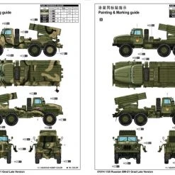 01014 | Trumpeter 1/35 Russian BM-21 Grad Multiple Rocket Launcher Truck (Late Version) Scaled Plastic Model Kit -Trumpeter Sales Shop TRU 01014 53 1200x800 1