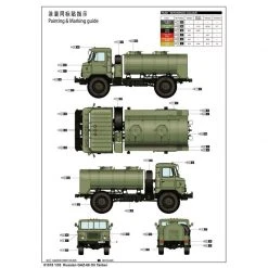 01018 | Trumpeter 1/35 Russian GAZ-66 Oil Tanker Truck Scaled Plastic Model Kit -Trumpeter Sales Shop TRU 01018 53 1200x800 1