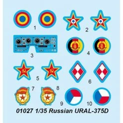 01027 | Trumpeter 1/35 Russian 4.5 Ton 6x6 URAL-375D Truck Scaled Plastic Model Kit -Trumpeter Sales Shop TRU 01027 62 1200x800 1