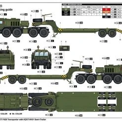 01039 | Trumpeter 1/35 Russian KZKT-7428 W/ KZKT-9101 Semi-Trailer Transporter Truck Scaled Plastic Model Kit 12 01039 | Trumpeter 1/35 Russian KZKT-7428 W/ KZKT-9101 Semi-Trailer Transporter Truck Scaled Plastic Model Kit -Trumpeter Sales Shop TRU 01039 05 1200x800 1
