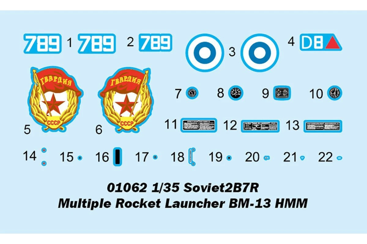 01062 | Trumpeter 1/35 Soviet BM-13 HMM 2B7R Multiple Rocket Launcher Truck Scaled Plastic Model Kit 5 01062 | Trumpeter 1/35 Soviet BM-13 HMM 2B7R Multiple Rocket Launcher Truck Scaled Plastic Model Kit - Image 3