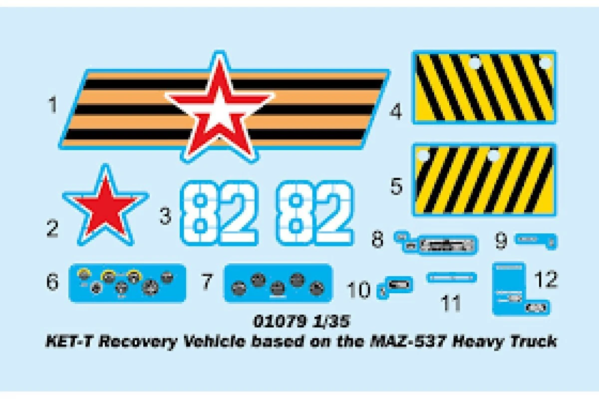 01079 | Trumpeter 01079 1/35 KET-T Recovery Vehicle Based On MAZ-537 Heavy Truck Scale Plastic Model Kit 6 01079 | Trumpeter 01079 1/35 KET-T Recovery Vehicle Based On MAZ-537 Heavy Truck Scale Plastic Model Kit - Image 4