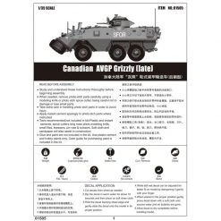 01505 | Trumpeter 1/35 Canadian Grizzly AVGP Armoured Vehical Scaled Plastic Model Kit -Trumpeter Sales Shop TRU 01505 66 1200x800 1
