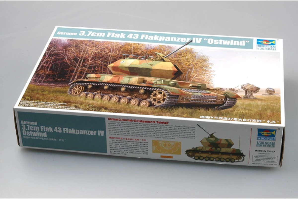 01520 | Trumpeter 1/35 German 43 Flakpanzer IV Ostwind Self-Propelled Anti-Aircraft Gun Scaled Plastic Model Kit 13 01520 | Trumpeter 1/35 German 43 Flakpanzer IV Ostwind Self-Propelled Anti-Aircraft Gun Scaled Plastic Model Kit - Image 11