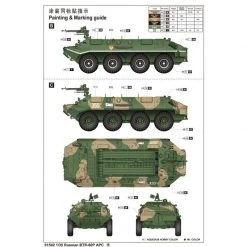 01542 | Trumpeter 1/35 Russian BTR-60P Upgraded Armoured Personnel Carrier Vehicle Scaled Plastic Model Kit -Trumpeter Sales Shop TRU 01542 62 1200x800 1