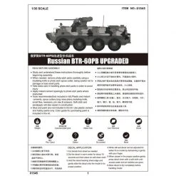 01545 | Trumpeter 1/35 Russian BTR-60PB Upgraded Armoured Personnel Carrier Vehicle Scaled Plastic Model Kit -Trumpeter Sales Shop TRU 01545 57 1200x800 1