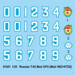 01551 | Trumpeter 1/35 Russian 1975 T-62 KTD2 Tank Scaled Plastic Model Kit -Trumpeter Sales Shop TRU 01551 53 1200x800 1