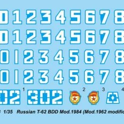 01553 | Trumpeter 1/35 Russian 1984 (1962 Modification) T-62 BDD Tank Scaled Plastic Model Kit -Trumpeter Sales Shop TRU 01553 53 1200x800 1