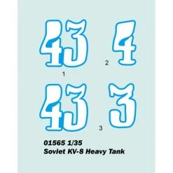 01565 | Trumpeter 1/35 Soviet KV-8 Heavy Tank Scaled Plastic Model Kit -Trumpeter Sales Shop TRU 01565 53 1200x800 1