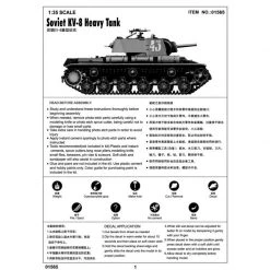 01565 | Trumpeter 1/35 Soviet KV-8 Heavy Tank Scaled Plastic Model Kit -Trumpeter Sales Shop TRU 01565 54 1200x800 1