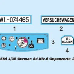 01584 | Trumpeter 1/35 German Sd.Kfz.8 DB10 Armoured 12 Ton Artillery Half-track Scaled Plastic Model Kit -Trumpeter Sales Shop TRU 01584 59 1200x800 1