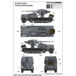 01585 | Trumpeter 1/35 German 8.8cm Flak 18 Selbstfahrlafette Half-Track Self-Propelled Gun Scaled Plastic Model Kit -Trumpeter Sales Shop TRU 01585 54 1200x800 1
