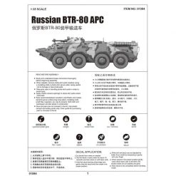 01594 | Trumpeter 1/35 Russian BTR-80 Armoured Personnel Carrier Vehicle Scaled Plastic Model Kit -Trumpeter Sales Shop TRU 01594 54 1200x800 1