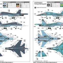01652 | Trumpeter 1/72 Russian Su-34 Fullback Bomber/Fighter Jet Scaled Plastic Model Kit -Trumpeter Sales Shop TRU 01652 54 1200x800 1