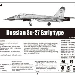 01661 | Trumpeter 1/72 Su-27 Early Type Fighter Jet Scaled Plastic Model Kit -Trumpeter Sales Shop TRU 01661 57 1200x800 1