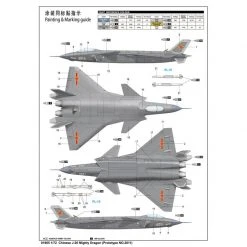 01665 | Trumpeter 1/72 Chinese J-20 Mighty Dragon (Prototype No.2011) Fighter Jet Scaled Plastic Model Kit -Trumpeter Sales Shop TRU 01665 53 1200x800 1