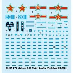 01665 | Trumpeter 1/72 Chinese J-20 Mighty Dragon (Prototype No.2011) Fighter Jet Scaled Plastic Model Kit -Trumpeter Sales Shop TRU 01665 56 1200x800 1