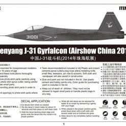 01666 | Trumpeter 1/72 Shenyang J-31 Gyrfalcon (China 2014 Airshow) Fighter Jet Scaled Plastic Model Kit -Trumpeter Sales Shop TRU 01666 58 1200x800 1