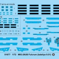 01677 | Trumpeter 1/72 MiG-29UB Fulcrum (Izdeliye 9.5) Fighter Jet Scaled Plastic Model Kit -Trumpeter Sales Shop TRU 01677 53 1200x800 1