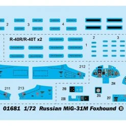 01681 | Trumpeter 1/72 Russian MiG-31M Foxhound Jet Scaled Plastic Model Kit -Trumpeter Sales Shop TRU 01681 54 1200x800 1