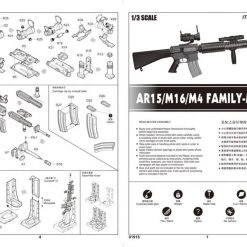 01915 | Trumpeter 1/3 M16A4, AR15, M16, M4 Scaled Plastic Model Kit -Trumpeter Sales Shop TRU 01915 52 1200x800 1