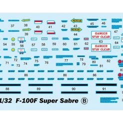 02246 | Trumpeter 1/32 F-100F Super Sabre Jet Fighter Scaled Plastic Model Kit -Trumpeter Sales Shop TRU 02246 03 1200x800 1