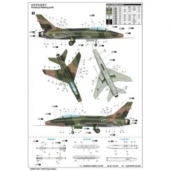02246 | Trumpeter 1/32 F-100F Super Sabre Jet Fighter Scaled Plastic Model Kit -Trumpeter Sales Shop TRU 02246 06 1200x800 1