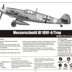 02293 | Trumpeter 1/32 Messerschmitt Bf 109F-4/Trop Fighter Scaled Plastic Model Kit -Trumpeter Sales Shop TRU 02293 55 1200x800 1