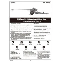 02335 | Trumpeter 1/35 PLA Type 59 130 Towed Field Gun Scaled Plastic Model Kit -Trumpeter Sales Shop TRU 02335 54 1200x800 1