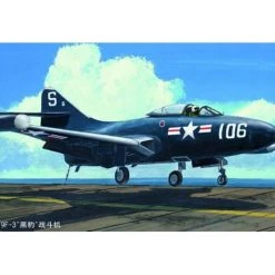 02834 | Trumpeter 1/48 US Navy F9F-3 Panther Fighter Jet Scaled Plastic Model Kit