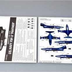 02834 | Trumpeter 1/48 US Navy F9F-3 Panther Fighter Jet Scaled Plastic Model Kit -Trumpeter Sales Shop TRU 02834 53 1200x800 1