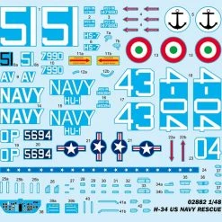 02882 | Trumpeter 1/48 H-34 Navy Rescue Helicopter Scaled Plastic Model Kit -Trumpeter Sales Shop TRU 02882 03 1200x800 1