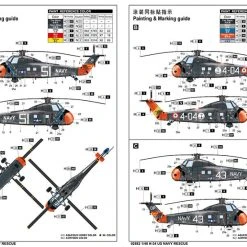 02882 | Trumpeter 1/48 H-34 Navy Rescue Helicopter Scaled Plastic Model Kit -Trumpeter Sales Shop TRU 02882 04 1200x800 1