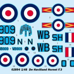 02894 | Trumpeter 1/48 De Havilland Hornet F.3 Fighter Scaled Plastic Model Kit -Trumpeter Sales Shop TRU 02894 65 1200x800 1