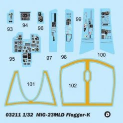 03211 | Trumpeter 1/32 MiG-23MLD Flogger-K Fighter Jet Scaled Plastic Model Kit -Trumpeter Sales Shop TRU 03211 03 1200x800 1