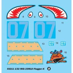 03211 | Trumpeter 1/32 MiG-23MLD Flogger-K Fighter Jet Scaled Plastic Model Kit -Trumpeter Sales Shop TRU 03211 04 1200x800 1