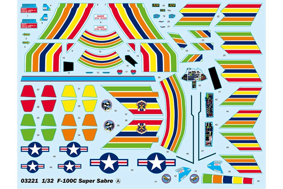 03221 | Trumpeter 1/32 USAF F-100C Super Sabre Fighter Jet Scaled Plastic Model Kit 5 03221 | Trumpeter 1/32 USAF F-100C Super Sabre Fighter Jet Scaled Plastic Model Kit - Image 3