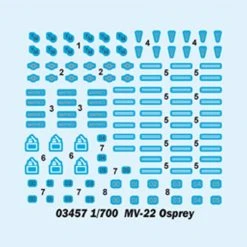 03457 | Trumpeter 1/700 MV-22 Osprey Helicopter (6Pcs) For Aircraft Carrier Scaled Plastic Model Kit -Trumpeter Sales Shop TRU 03457 53 1200x800 1