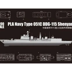 03619 | Trumpeter 1/200 PLA Navy Type 051C DDG-115 Shenyang Destroyer Plastic Model Kit -Trumpeter Sales Shop TRU 03619 02 1200x800 1