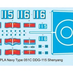03619 | Trumpeter 1/200 PLA Navy Type 051C DDG-115 Shenyang Destroyer Plastic Model Kit -Trumpeter Sales Shop TRU 03619 13 1200x800 1