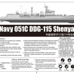 03619 | Trumpeter 1/200 PLA Navy Type 051C DDG-115 Shenyang Destroyer Plastic Model Kit -Trumpeter Sales Shop TRU 03619 15 1200x800 1