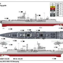 03619 | Trumpeter 1/200 PLA Navy Type 051C DDG-115 Shenyang Destroyer Plastic Model Kit -Trumpeter Sales Shop TRU 03619 16 1200x800 1
